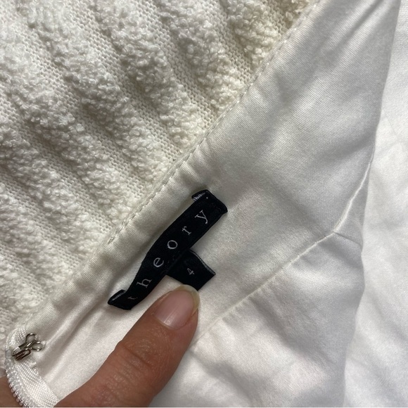 Theory Mini Skirt White 4 - Picture 5 of 6